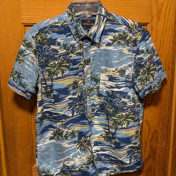 Men's Button Down Hawaiian Short Sleeve Shirt - Picture 1 of 6
